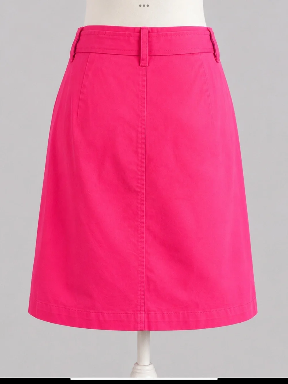 J.Crew NWT Pink Tie Waist Button Front Skirt Size 10 | Cotton Stretch | Pockets